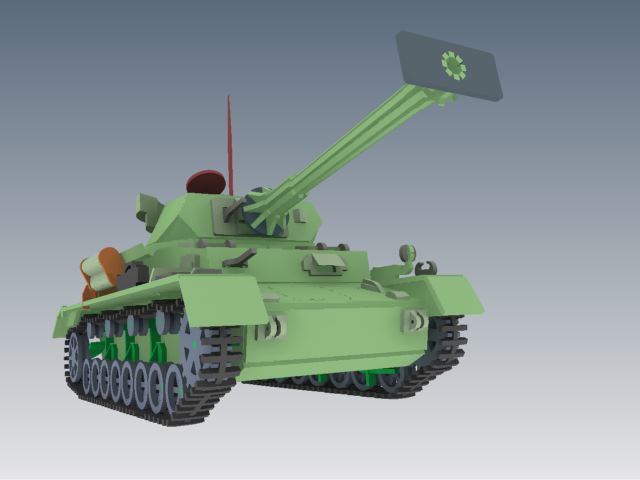 Panzerkampfwagen IV德军坦克模型3D图纸 Solidworks设计 附STEP